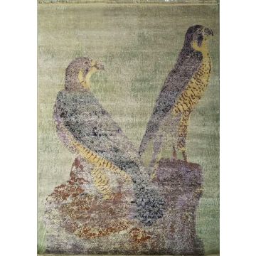Art Crafted Wool Bird Designer Rug - Multi (240 x 300 cm)