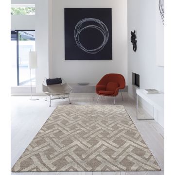 Rugsville Chaney Tile Gray Hand woven Wool Moroccan Rug 150 x 240 cm