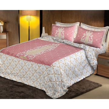 Rugsville Designer 120 TC fine Cotton Bedsheet With 2 Pillow Covers