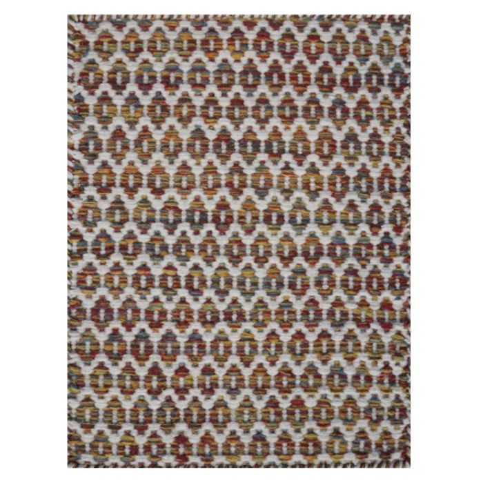 Rugsville Orfeo Contemporary Multi Geometric Hand Woven Wool Rug 270 x 360 cm